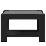 ZNTS Coffee Table with LED Black 73x53x45 cm Engineered Wood 847547