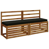 2-Piece Bench Cushions VUGHT 2 pcs 100% Polyester Black 951373