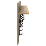 Wall-Mounted Coat Rack with Shelf Artisan Oak 100 x 40 x 12 cm 874450