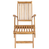 Folding Deck Chair 2 pcs Natural Solid Teak Wood 3426519
