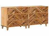 Storage Cabinets 2 pcs Brown 60 x 33.5 x 75 cm Solid Mango Wood 3310175