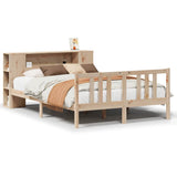Bookcase Bed without Mattress 135x190cm Solid Wood Pine 3322275