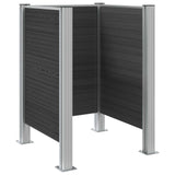 Garbage Bin Fence Grey 85 x 85 x 115 cm Aluminium and WPC 42039182