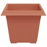 Square Flower Pot 24 pcs Brick Red 33 x 33 x 26 cm Plastic 42020345