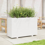 ZNTS Garden Planter White 110x40x72 cm Solid Wood Pine 3282640