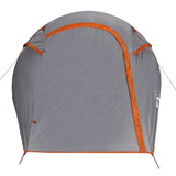 Camping Tent Tunnel 2-Person Grey and Orange Waterproof 94606