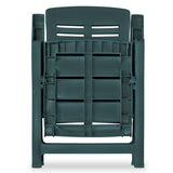 Garden Chair Set of 2 Green Plastic Standard Foldable 43896