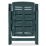 ZNTS Reclining Garden Chairs 2 pcs Plastic Green 43896