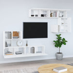 Wall-mounted TV Cabinet White Engineered Wood 3114582