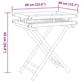 Folding Tray Table 60x40x68 cm Bamboo 366455