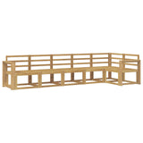 Outdoor Sofa Set 6 pcs White Solid Acacia Wood 3387703