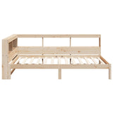 Bookcase Bed without Mattress 75x190 cm Solid Wood Pine 3324341