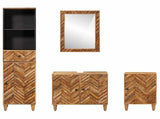 Bathroom Cabinet Set with Drawer 4 pcs Solid Mango Wood 3310179