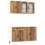 ZNTS 4 Piece Kitchen Cabinet Set Kalmar Old Wood Engineered Wood 3314879