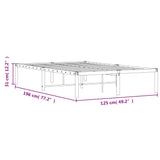Metal Bed Frame without Mattress White 120x190cm 373670