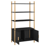 ZNTS Highboard Black 80x40x153 cm Engineered Wood 345703