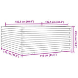 Garden Planter 110x110x49.5 cm Solid Wood Douglas 3282547