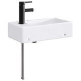 Bathroom Wash Basin Matte Black 45.5 x 25.5 x 13 cm Metal 890223