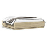 Bed Frame without Mattress Sonoma Oak 200x200 cm 3209676