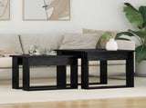Coffee Table Set 2 pcs Black Oak Engineered Wood 8000125