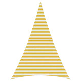 Sunshade Sail 5 x 7 x 7 m HDPE Triangular Yellow and White 42032857