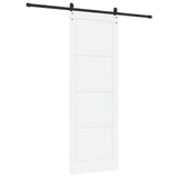 Sliding Door ORKDAL White 83 x 232 cm Solid Pine Wood 3445608