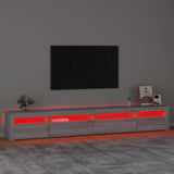 TV Cabinet with LED Lights Grey Sonoma 270x35x40 cm 3152752
