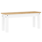 Dining Bench PANAMA White 105x30x45 cm Solid Wood Pine 4005713