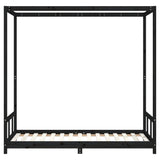 Kids Bed Frame Black 90x190 cm Solid Wood Pine 834518