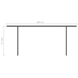 ZNTS Manual Retractable Awning with Posts 6x3.5 m Blue and White 3070276