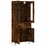 Highboard Smoked Oak 69.5x34x180 cm Engineered Wood 3198534
