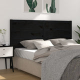 Headboard Black 206x4x100 cm Solid Wood Pine 818744
