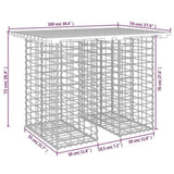Garden Table Gabion Design 100x70x72 cm Solid Wood Pine 834362
