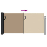 Retractable Side Awning Taupe 100x500 cm 4004394