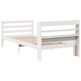 Bed Frame with Headboard without Mattress White 100x200 cm 3306681
