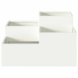 Garden Planter White 80 x 80 x 48 cm Steel 865842