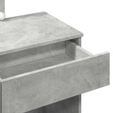 Dressing Table with LED Concrete Grey 100x40x130 cm 848195