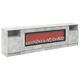 Electric Fireplace Concrete 165 x 28.5 x 47 cm Engineered wood 8021186