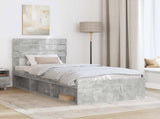 Bed Frame Concerte Grey 90 x 190 cm Solid Pine Wood 3411466