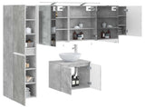 Bathroom Cabinet Set 5 pcs Concrete Grey Engineered Wood 3407290