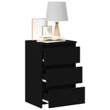 Bed Cabinets 2 pcs Black 40x35x62.5 cm Engineered Wood 806214