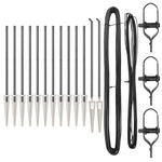 Fence Posts Manual 13 pcs Grey 32mm 80 cm Galvanised steel 42004253
