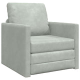 Sofa Bed Light Grey 74 x 77 x 81 cm Velvet 4106612