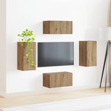 TV Cabinet Set 4 pcs Artisan Oak Engineered Wood 3409158