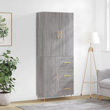 Highboard Grey Sonoma 69.5x34x180 cm Engineered Wood 3195897