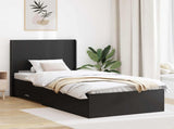 Bed Frame with Storage and Headboard Black 75 x 190 cm 3414166
