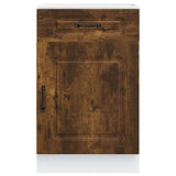 Kitchen Base Cabinet Kalmar Smoked Oak Engineered Wood 853482
