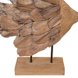 ZNTS Fish Sculpture Teak 40x12x57 cm 244565