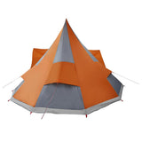 Tipi Tent with Roof Grey and Orange 510 x 690 x 330 cm Taffeta 42000986