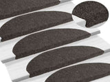 Stair Mats Self-adhesive 30 pcs 65x21x4 cm Anthracite Half Round Large 3365663